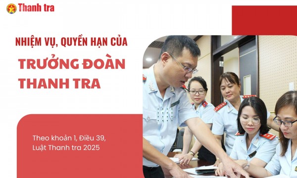 Trưởng đoàn thanh tra có quyền hạn, nhiệm vụ gì?